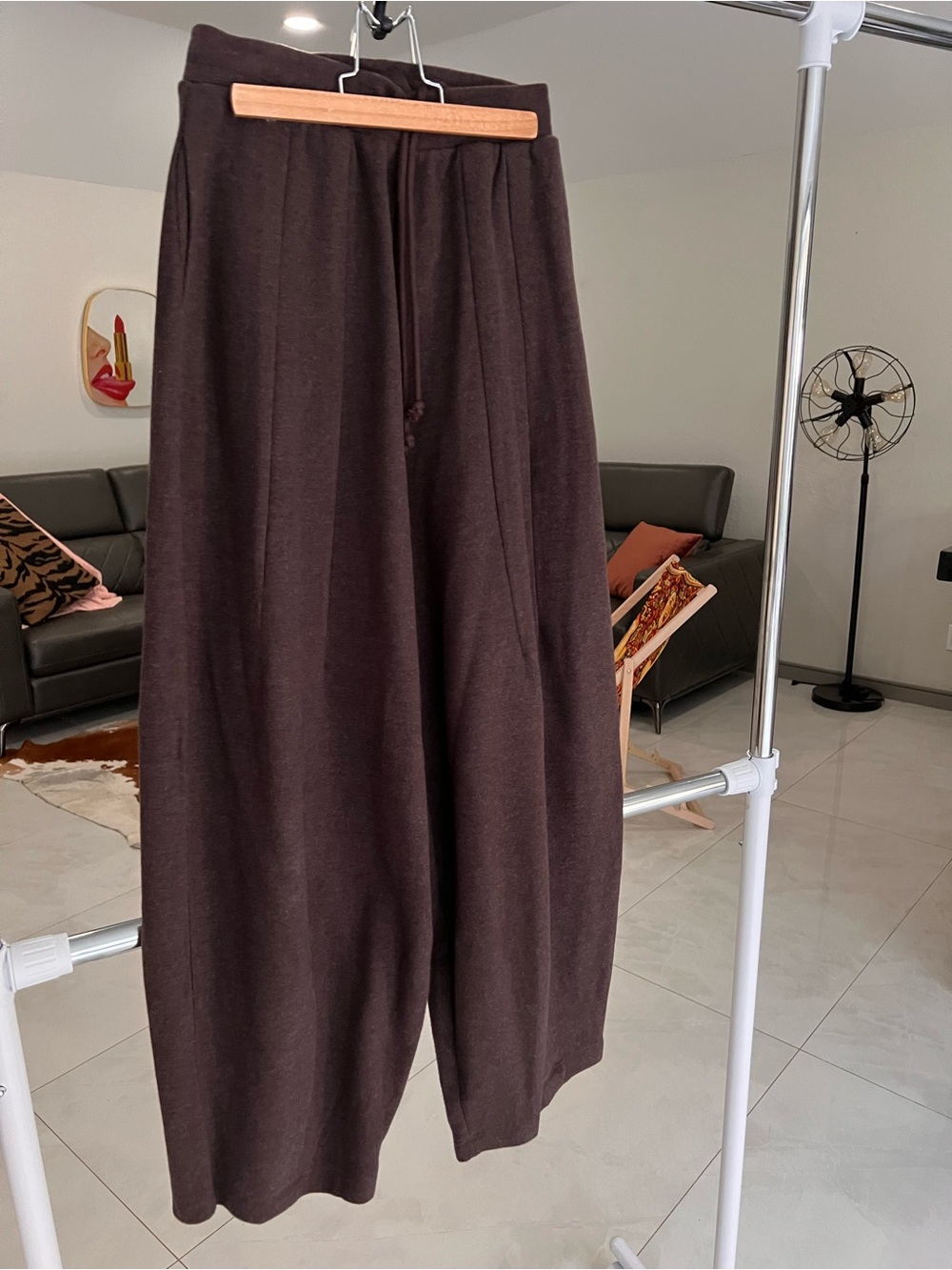 Zara Collection Brown Balloon High waist jogger Pants Sz S